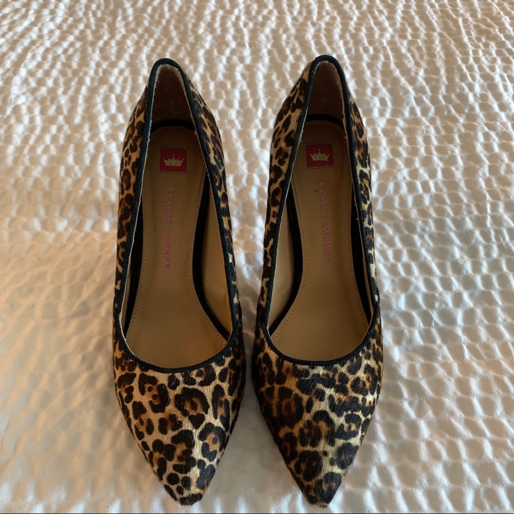 Elaine Turner Cheetah Print Heels - Size 7